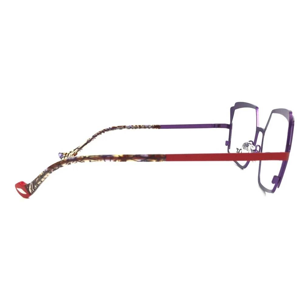 Boz Eyeglasses Frames OCTO 7530 Purple Red Matte Geometric Full Rim 53-16-140